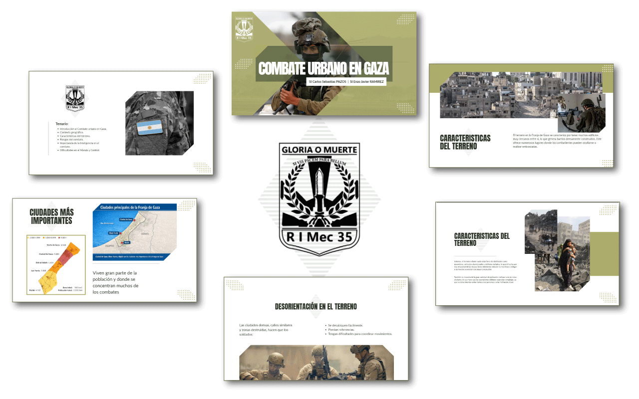 Diseño de PowerPoint para Ejército Argentino